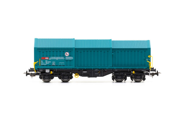 SBB 2 Teleskophaubenwagen Shimmns  wasserblau  Y-25 Drehgstelle  Ep. VI
