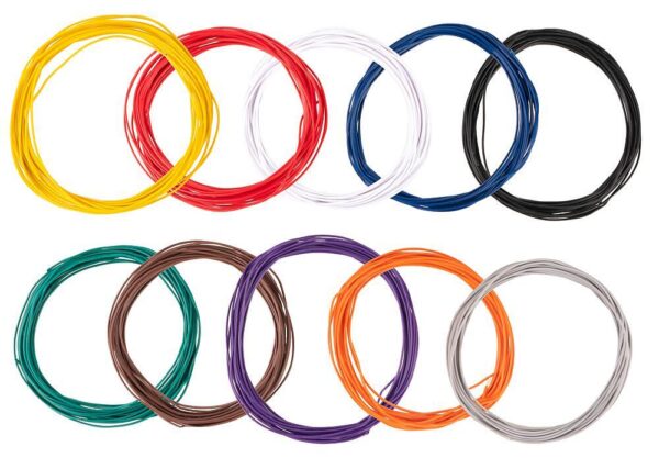 Litzensortiment 0 04 mm²  10 Farben à 10 m