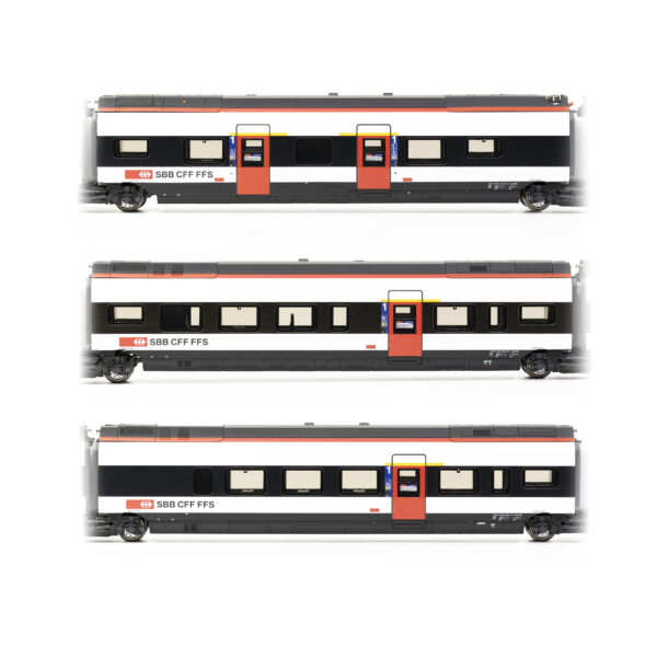 SBB Wagen Set 2 (H J K)) zu RABe 501 011 Giruno Thurgau  Ep. VI  DCS