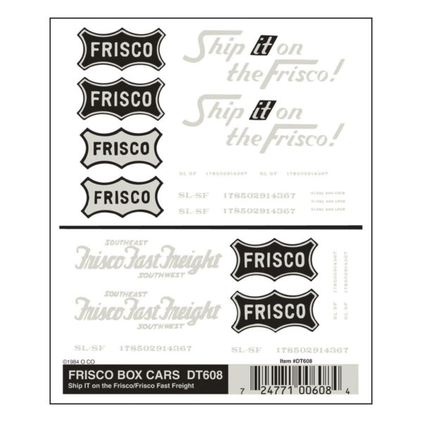 Frisco Güterwagenbeschriftung H0