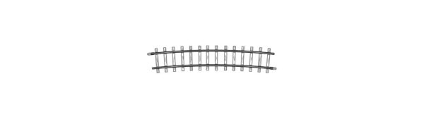 H0m gebogenes Gleis, R 515 mm, 12°, VPE 10 Stck.