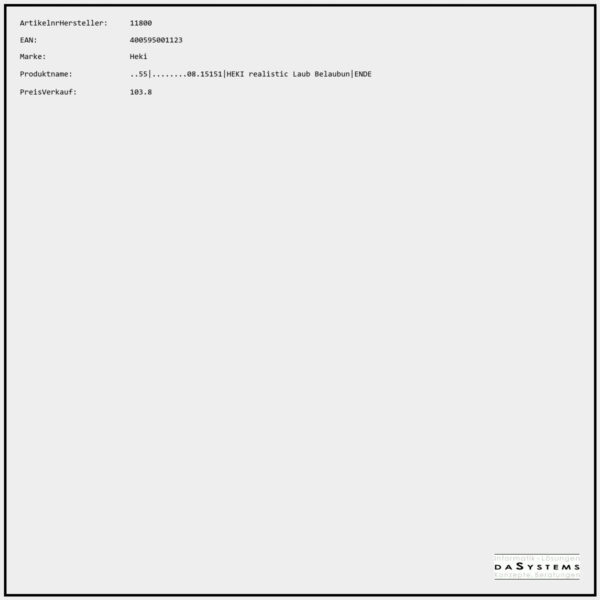 ..55|........08.15151|HEKI realistic Laub Belaubun|ENDE